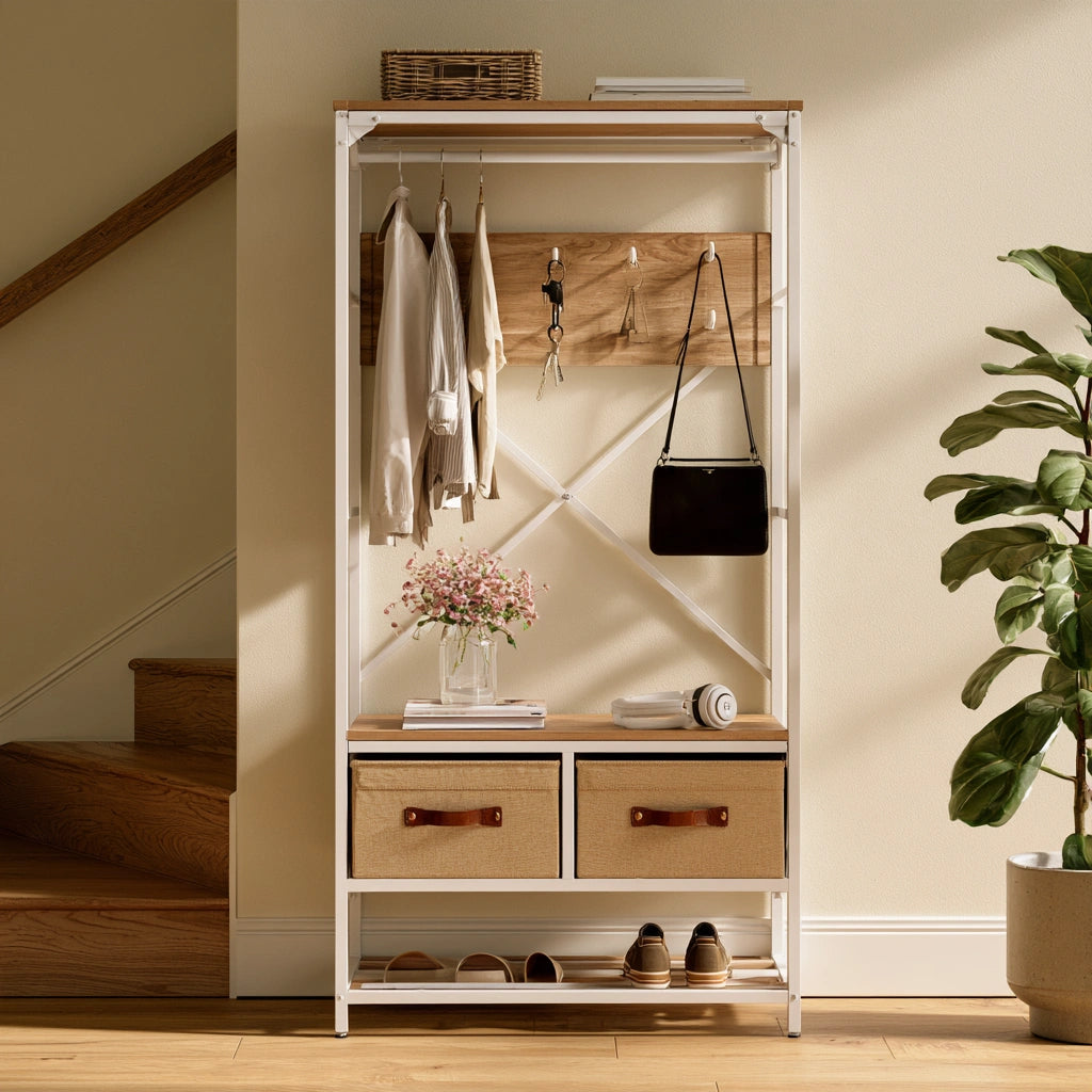Modularer Aufbewahrungsorganizer, mit klarer Formgebung, Farbe: beige