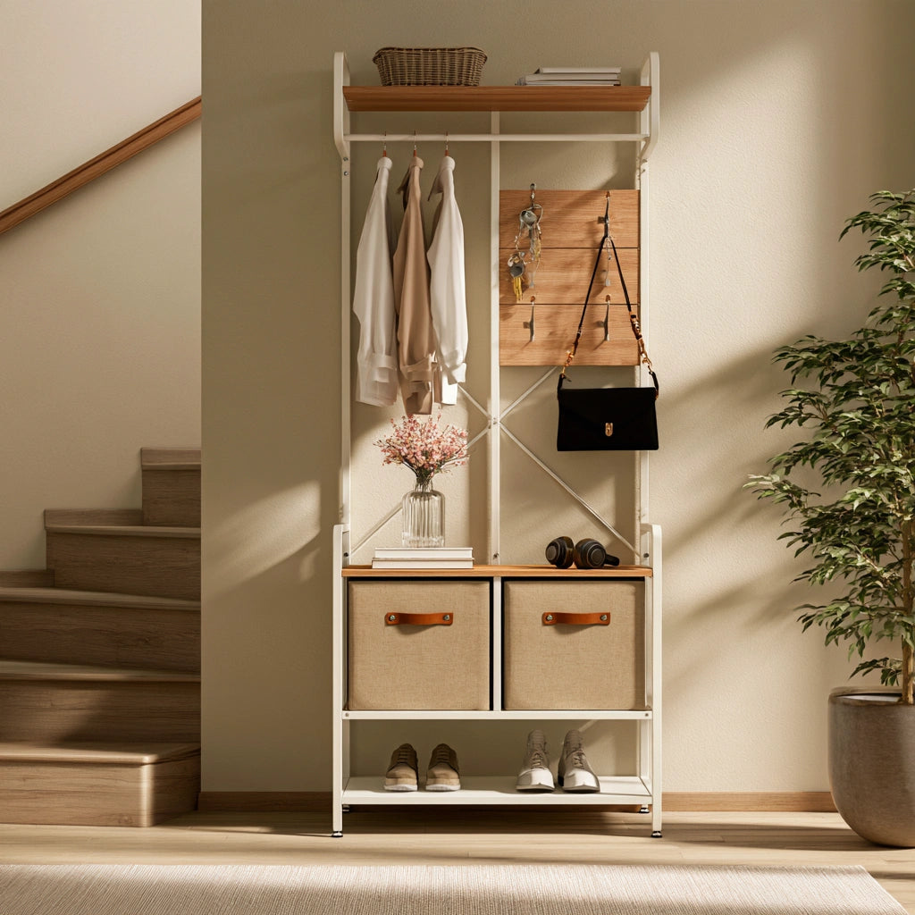 Modularer Aufbewahrungsorganizer, mit klarer Formgebung, Farbe: beige