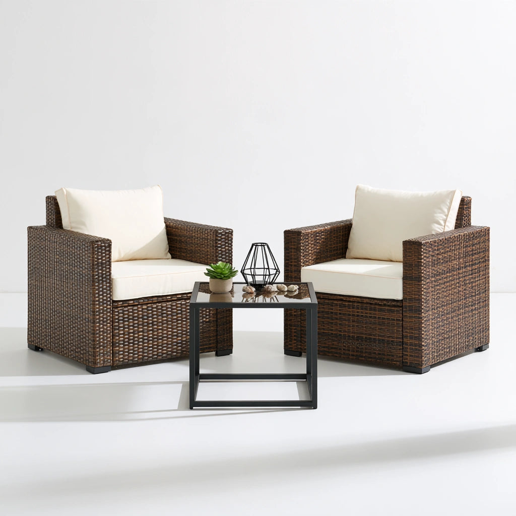 Moderner Akzentstuhl, aus Polyrattan, Farbe: grau